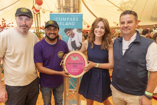 Holly And Shay With Best Vegan Dish Winners