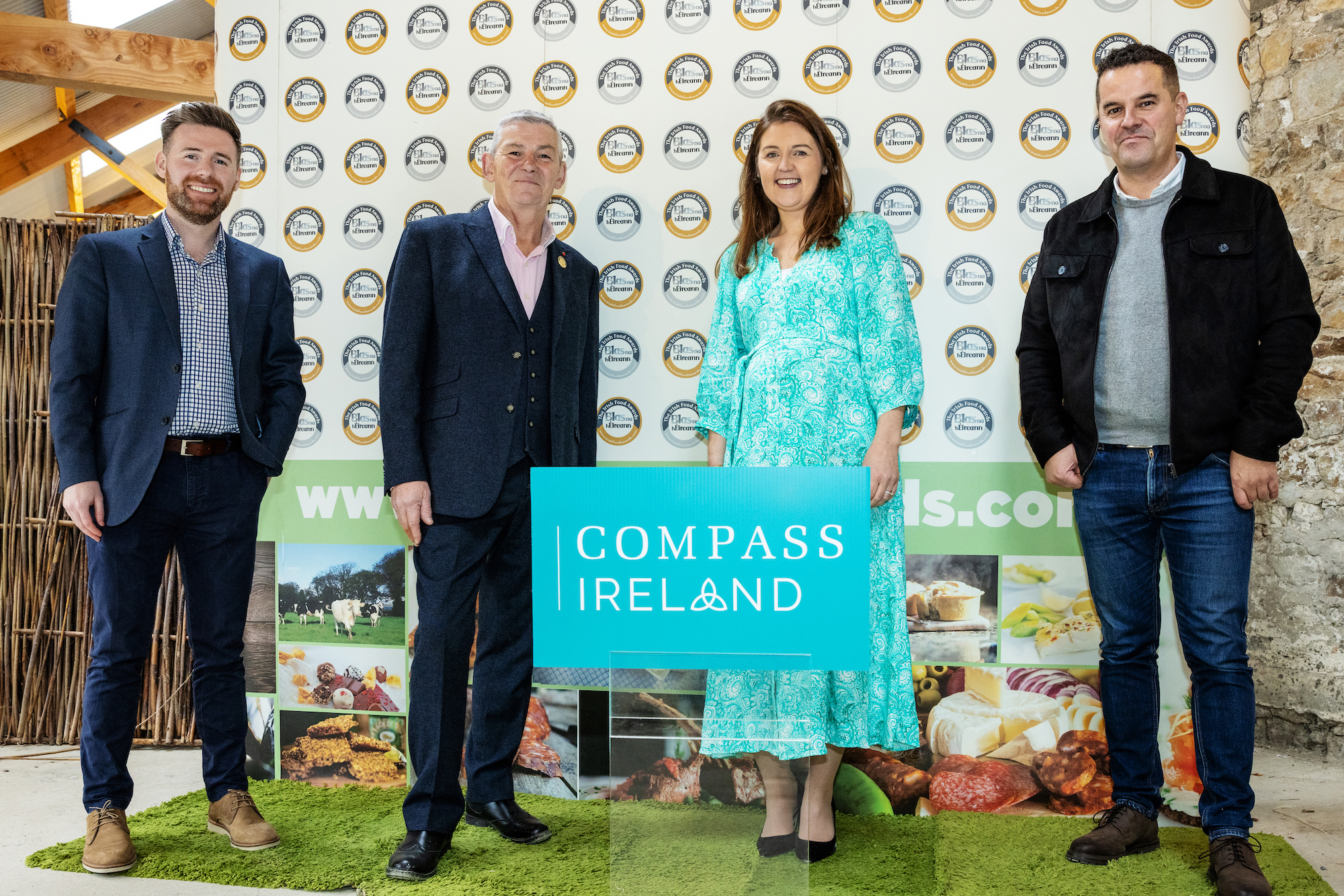 Compass Ireland team receiving a catering award